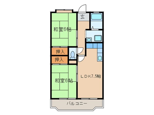 アサヒパークハイツの物件間取画像